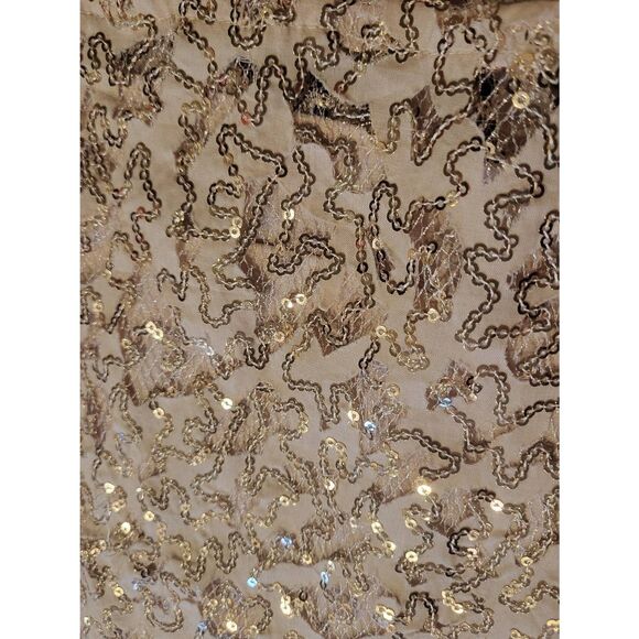 NWT BCBGMAXAZRIA Dress Women's 8 Nude Champagne Natasha Formal Sequin Long - Picture 5 of 7